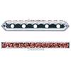 SWAROVSKI 77725 Rondelle Spacer Bars 4 Hole Dark Red Coral/Silver